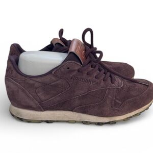 REEBOK Classic Plum Shimmer BD1520 Leather Suede Sneakers